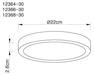 Globo 12368-30 - LED Плафониера LUCENA LED/28W/230V