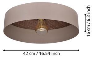 Eglo 900838 - Плафон DUAIA 1xE27/40W/230V кафяв