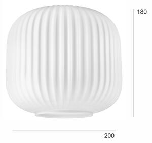 Резервно стъкло за полилей HARMA E27 18x20 см бял