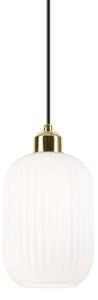 Пендел HARMA 1xE27/15W/230V Ø 14 см бял/златист