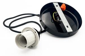 Пендел HARMA 1xE27/15W/230V Ø 30 см бял/черен