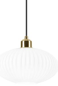 Пендел HARMA 1xE27/15W/230V Ø 25 см бял/златист