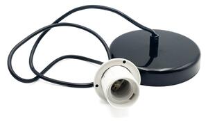 Пендел HARMA 1xE27/15W/230V Ø 30 см бял/черен
