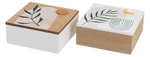 Декоративни кутии за съхранение с капаци в комплект от 2 бр. ø 20x8,5 cm – Casa Selección