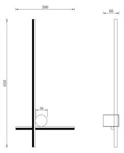 Zuma Line W4101-BK - LED аплик MILL LED/14W/230V черен