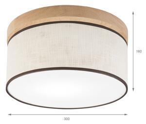 Brilagi - LED Плафон BELLADONNA 1xE27/15W/230V Ø 30 см кремав/дъб
