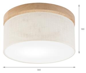 Brilagi - LED Плафон BELLADONNA 1xE27/15W/230V Ø 30 см кремав/дъб