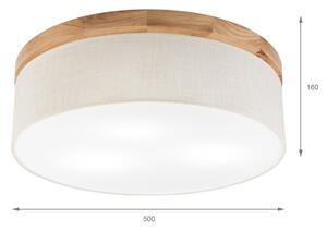 Brilagi - LED Плафон BELLADONNA 3xE27/15W/230V Ø 50 см кремав/дъб