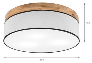 Brilagi - LED Плафон BELLADONNA 3xE27/15W/230V Ø 50 см бял/дъб