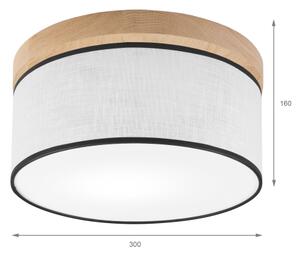 Brilagi - LED Плафон BELLADONNA 1xE27/15W/230V Ø 30 см бял/дъб