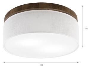 Brilagi - LED таванно осветително BELLADONNA 2xE27/15W/230V, Ø40 см, бяло/дъб