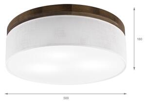 Brilagi - LED таванно осветително BELLADONNA 3xE27/15W/230V, Ø50 см, бяло/дъб ор