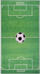 Зелено детско килимче за игра подходящо за пране 80x120 cm Soccer Time – Vitaus