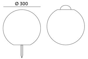 LED RGBW димируема соларна лампа LED/5W/3,7V 3000K IP54 Ø 30 см