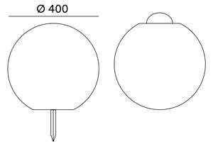 LED RGBW димируема соларна лампа LED/5W/3,7V 3000K IP54 Ø 40 см