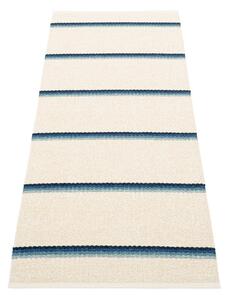 Синя и кремава пътека за открито и закрито 70x180 cm Olle Blue Vanilla – Pappelina
