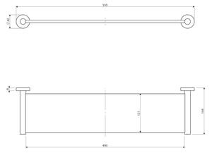 OMNIRES MP60930CR - Етажерка MODERN PROJECT лъскав хром