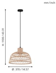 Eglo 43285 - Полилей на въже AUSNBY 1xE27/40W/230V