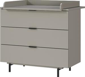 Сив детски скрин с маса за преповиване 105x102x54 cm Tomino – Germania