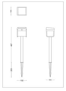 Philips LED соларна лампа с сензор EZRA LED/1,8W/3,7V 3000K IP44