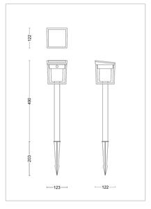 Philips LED соларна лампа с сензор BLAISE LED/1,5W/3,7V 3000K IP44