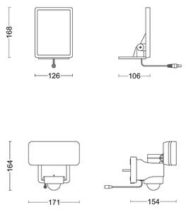 Philips TYLUS LED 6W solарно стеннo осветление с сензор 3000K IP44