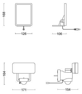 Philips TYLUS LED 6W 3,7V 5000K IP44 соларен стенен сензор