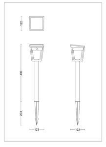 Philips LED соларна лампа с сензор NISSA LED/1,8W/3,7V 3000K IP44