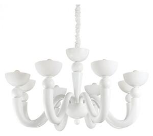 Ideal Lux - Полилей на верига BON BON 8xE14/28W/230V диам. 95,5 см бял