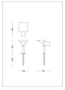Philips LED соларен прожектор ASHLYN LED/1,4W/3,7V 2700K IP44