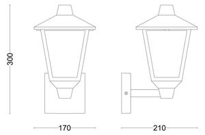 Philips - Екстериорен аплик KINNO 1xE27/25W/230V IP44