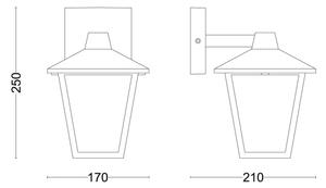 Philips - Екстериорен аплик KINNO 1xE27/25W/230V IP44