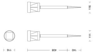 Philips - LED соларна лампа AVERY LED/1,8W/3,7V 2700K IP44