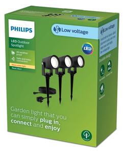 Philips -К-кт 3x LED Екстериорна лампа GARDENLINK REUEL LED/1,5W/230V 2700K IP44