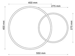 LED Плафониера ROMAN LED/33W/230V 4000K черен