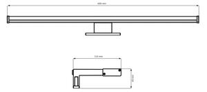 LED Лампа за огледало в баня ELBA LED/12W/230V 4000K 60 см IP44 черен