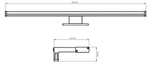 LED Лампа за огледало в баня ELBA LED/12W/230V 4000K 60 см IP44 хром