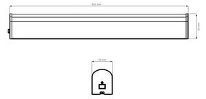 LED Лампа за огледало в баня ALEX LED/8W/230V 4000K 41 см IP44 хром
