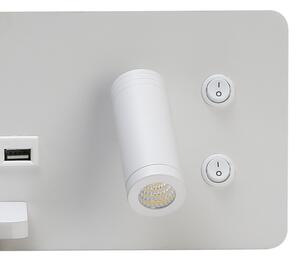 Immax 08286L-LED стенен LED с USB и безжично зареждане, 3W/230V