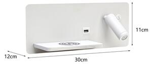 Immax 08286L-LED стенен LED с USB и безжично зареждане, 3W/230V