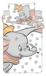 Бяло-сиво памучно детско спално бельо 100x135 cm Dumbo "Dots" – Jerry Fabrics