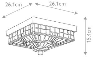 Elstead QZ-INGLENOOK-F - Външно таванно осветително тяло INGLENOOK 2xE27/60W/230V IP44