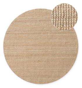 Кръгъл килим от юта в естествен цвят ø 160 cm Bouclé Jaipur – Hanse Home