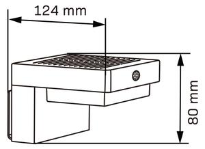 LED соларен стенен фенер MALI LED/4,5W/3,7V 2000 mAh IP44 черен