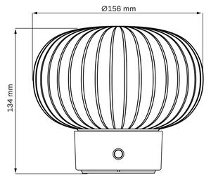 LED Димируема сензорна настолна лампа LATTE LED/1,8W/5V USB 2000 mAh хром/бял