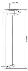 LED соларна лампа с сензор MALI LED/4,5W/3,7V 2000 mAh IP44 черна