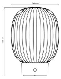 LED Димируема сензорна настолна лампа LATTE LED/1,8W/5V USB 2000 mAh златист/бял