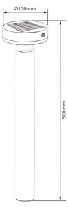 LED соларна лампа GWINEA LED/4,5W/3,7V 2000 mAh, 50 см, IP44, черна