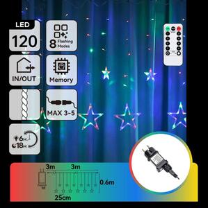 Aigostar - LED Външна коледна гирлянда 120xLED/8 функции 6x0,6m IP44 многоцветна + ДУ