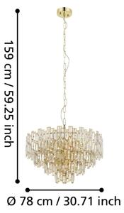 Eglo 39614 - Висящ полилей CALMEILLES 10xE14/25W/230V ⌀ 78 см